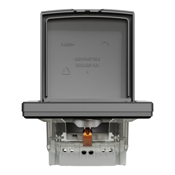 Asfora: Steckdose mit Deckel IP44